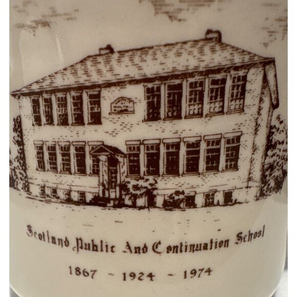 Vintage Scotland Public School Commemorative Mug 1867-1974 22K Gold Trim Canada - Picture 2 of 8